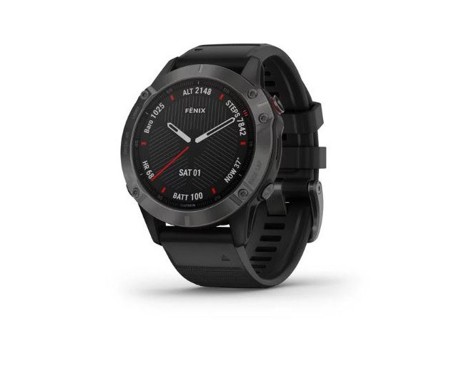 Garmin Fénix 6 Sapphire Black Noire avec Bracelet Noir