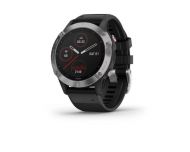 Garmin Fénix 6 Silver Noire avec Bracelet Noir (No Carto/Music)