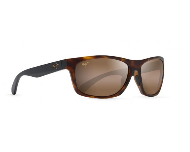 Maui Jim Tumbleland Tortoise Matte Black Temple Bronze HCL H770 10CM Lunettes de soleil IceOptic