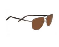 Serengeti Spello Shiny Gun metal / Dark Brown / Chocolate brown-polarized Drivers