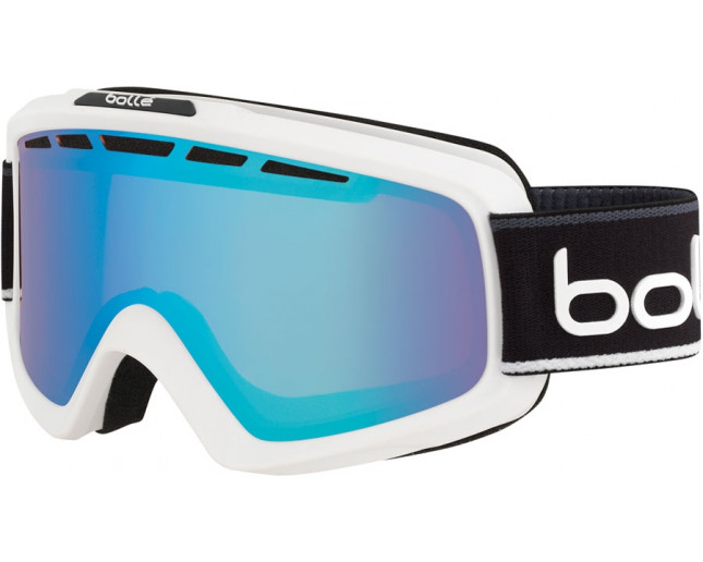 Bollé Masque de Ski Nova II Matte White et Black Neon Polarized Aurora