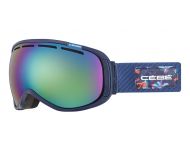 Cébé Masque de Ski Feel'in Dark Blue Floral Brown Flash Blue Cat.3