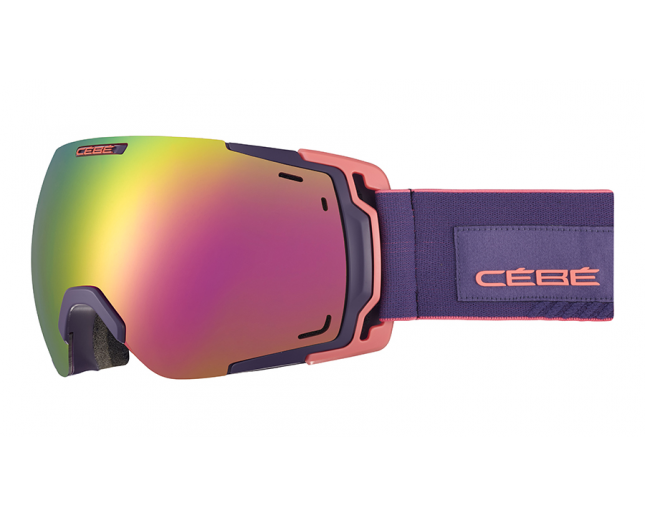 Cébé Masque de Ski Fateful Matt Sand Salmon Dark Rose Flash Gold Cat.3