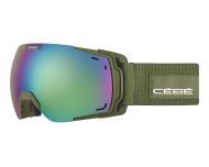 Cébé Masque de Ski Fateful Matt Olive Green Brown Flash Blue Cat.3