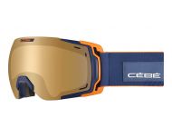 Cébé Masque de Ski Fateful Matt Dark Blue Orange NXT Vario Perfo Amber Flash Mirror Cat 1-3 