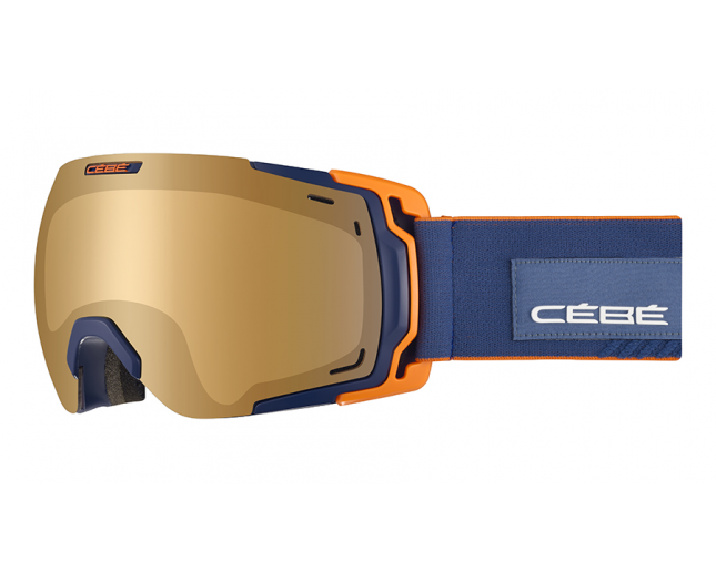 Cébé Masque de Ski Fateful Matt Dark Blue Orange NXT Vario Perfo Amber Flash Mirror Cat 1-3 