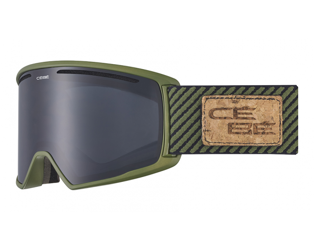 Cébé Masque de Ski CORE L Matt Green Camo Grey Ultra Black Cat.3