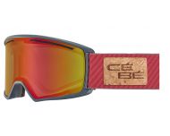 Cébé Masque de Ski CORE L Matt Matt Grey Burgundy PC Vario Perfo Amber Flash Red Cat.1.3  