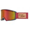 Cébé Masque de Ski CORE L Matt Matt Grey Burgundy PC Vario Perfo Amber Flash Red Cat.1.3  