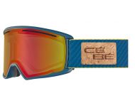 Cébé Masque de Ski CORE L Matt Navy Yellow PC Vario Perfo Amber Flash Red Cat.1.3