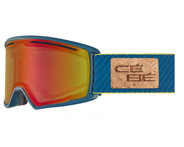 Cébé Masque de Ski CORE L Matt Navy Yellow PC Vario Perfo Amber Flash Red Cat.1.3