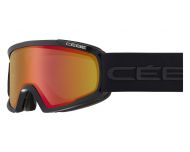 Cébé Masque de ski Fanatic L Full Matt Black PC Vario Perfo Amber Flash Red Cat.1.3 