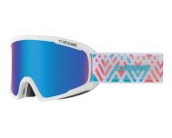 Cébé masque de Ski Fanatic M Matt White Indian Brown Flash Blue Cat.3