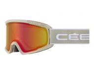 Cébé masque de Ski Fanatic M Matt Taupe White PC Vario Perfo Amber Flash Red Cat.1.3