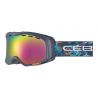 Cébé Masque de Ski Cheeky Over The Glasses Dark Blue Floral Rose Flash Pink Cat.2