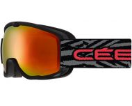 Cébé Masque de ski Enfant ARTIC Mat Black Red Orange Flash Mirror Cat.2