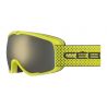 Cébé Masque de ski Enfant ARTIC Lime Black Dots Dark Grey Flash Gold Cat.3