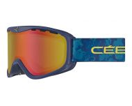 Cébé Masque de Ski Ridge OTG Dark Blue Camo PC Vario Perfo Amber Flash Red Cat.1.3