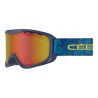 Cébé Masque de Ski Ridge OTG Dark Blue Camo PC Vario Perfo Amber Flash Red Cat.1.3