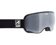 AZR Masque de Ski Fusion OTG Noire Mate 2 écrans Full Gris Silver S3 + Jaune S0