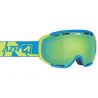 AZR Masque de Ski Liberty Monture Bleue et Lemon Mate Ecran Full Yellow Multicouche