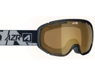 AZR Masque de Ski Liberty Monture Noire Mate Ecran Full Gold Miroir