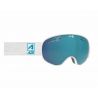 AZR Masque de Ski Magnet Blanc Mat 2 écrans Full Bleu Multicouche S3 + Jaune S0