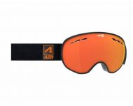 AZR Masque de Ski Magnet Noir Mat 2 écrans Full Orange Multicouche S3 + Jaune S0