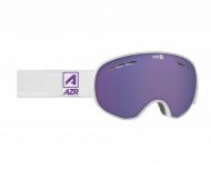AZR Masque de Ski Magnet Blanc Mat 2 écrans Full Violet Multicouche S3 + Jaune S0