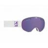 AZR Masque de Ski Magnet Blanc Mat 2 écrans Full Violet Multicouche S3 + Jaune S0