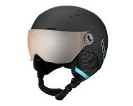 Bollé Quiz Visor Matte Black & Blue Orange Gun Visor Cat2 - Casque de Ski à visière Junior