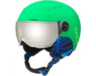 Bollé Quiz Visor Matte Green Grey Gun Visor Cat3 - Casque de Ski à visière Junior