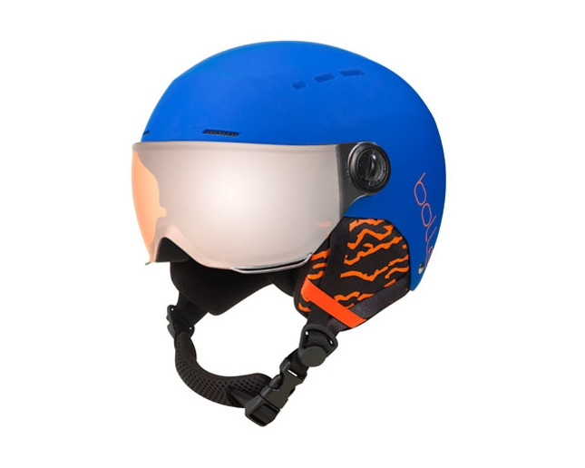 Bollé Quiz Visor Matte Royal Blue Orange Gun Visor Cat2 - Casque de Ski à visière Junior