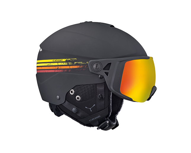 Cébé Element Visor Matt Black Racing Lines 2 visières Grey Flash Dark Red cat.3 & Yellow Flash Mirror cat.1