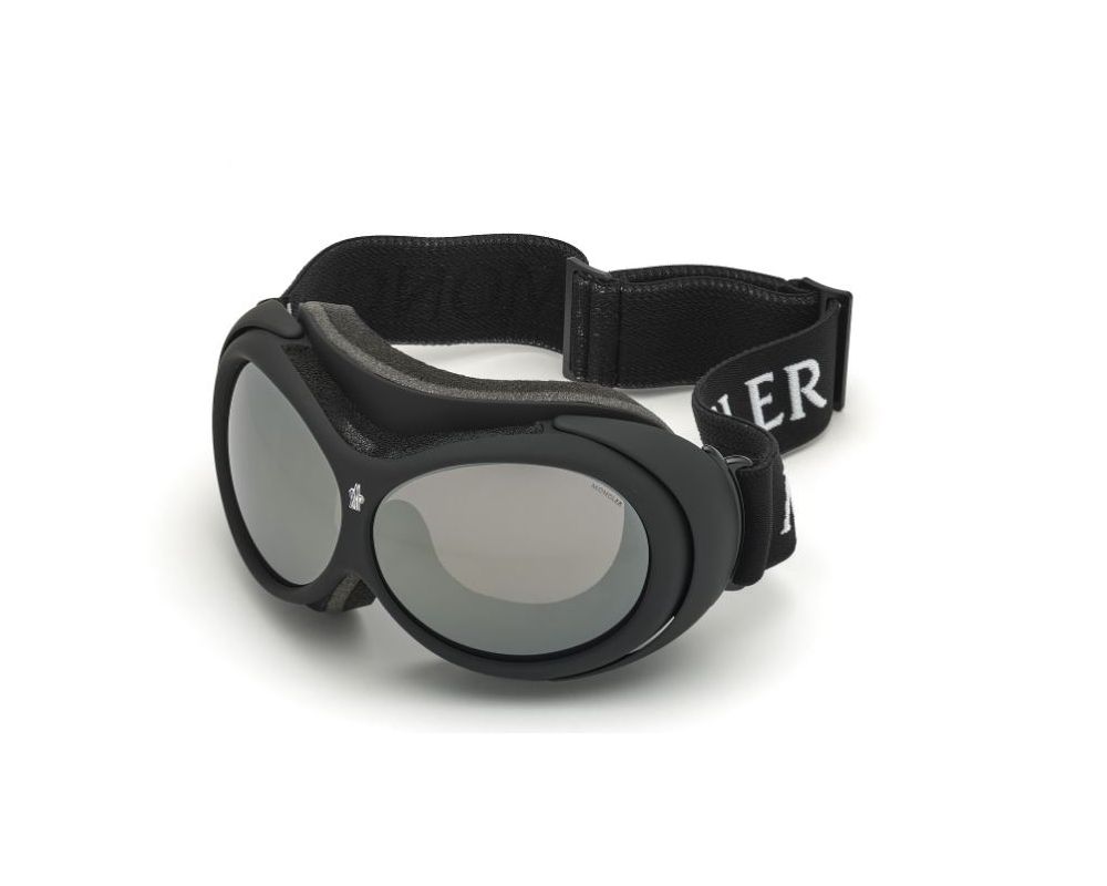 Moncler Masque de Ski ML0130 Black Grey Mirror cat 3 ML0130 05C