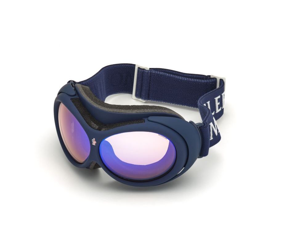 Moncler Masque de Ski ML0130 Matt Blue Photochromic lenses cat 1-2