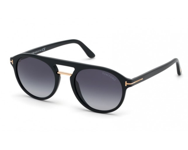 Tom Ford Ivan-02 Shiny Black Blue Smoke