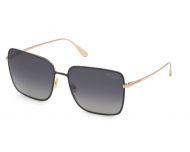 Tom Ford TF0739 Black Gold Grey Polar Lenses