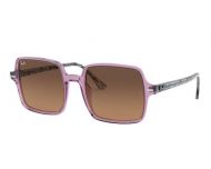 Ray-Ban Square II Transparent Violet Brown Gradient