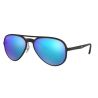 Ray-Ban RB4320CH Matte Black Blue Mirror Polarized 