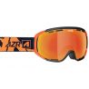 AZR Masque de Ski Liberty Monture Noire Mate Ecran Full Orange Multicouche