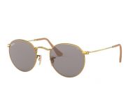 Ray-Ban Round Metal Arista Gold Bronze Photochromic Grey