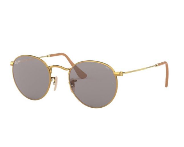 ray ban round gold