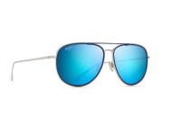 Maui Jim Fair Winds Silver Matte Dark Rim Blue Hawaii