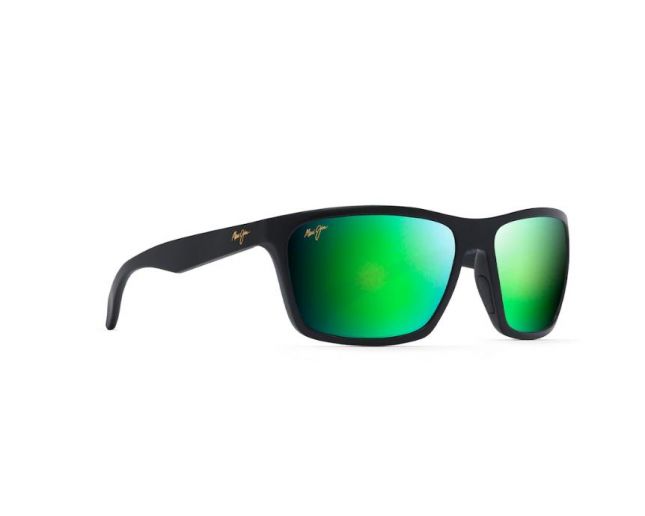 Maui Jim Makoa Matte Black Green Mirror