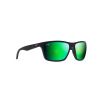 Maui Jim Makoa Matte Black Green Mirror