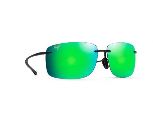 Maui Jim Hema Black Matte Green Mirror