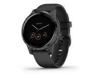 Garmin Vivoactive 4S Gunmetal avec bracelet silicone Noir