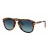 Persol 0714 Folding Steve Mc Queen Stripped Havana Polarized Blue Faded