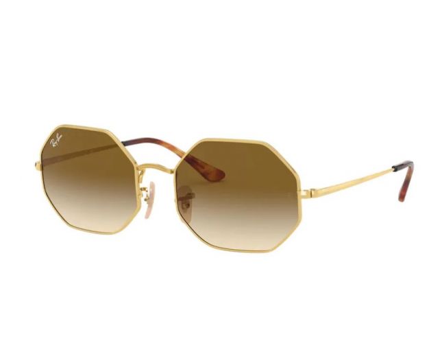 ray ban clear and gold